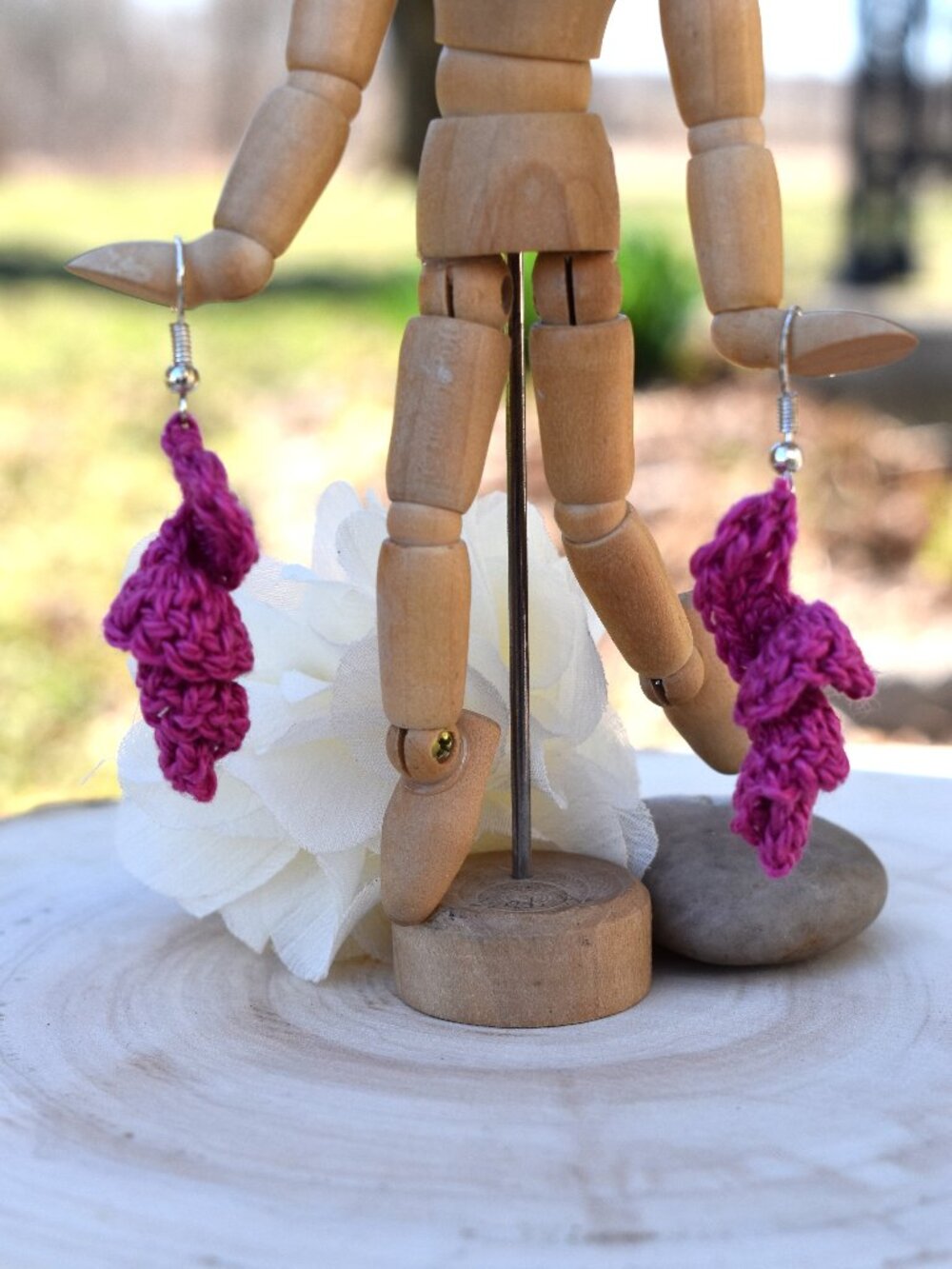 Crochet Spiral Drop Earrings